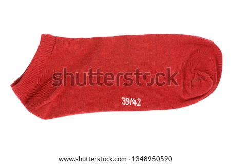red sock isolated on white background