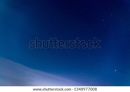 Night shining starry sky, blue space background with stars.Night sky full of stars.Galaxy with stars