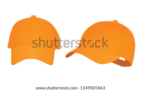 Orange baseball cap. vector illustration