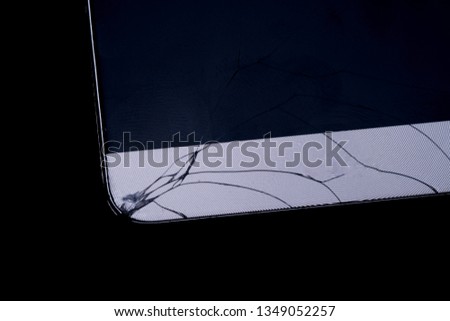 close up Mobile phone with broken screen