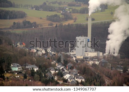 Factory in a valley