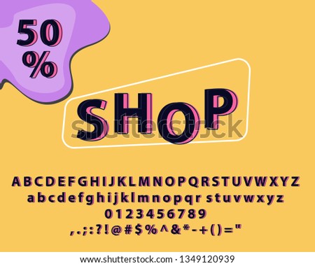 Alphabet sale, shop cool latter custom vector
