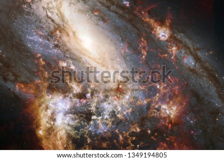 Incredibly beautiful galaxy somewhere in deep space. Science fiction wallpaper. Elements of this image furnished by NASA