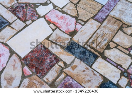 Decorative tile-shard mosaic