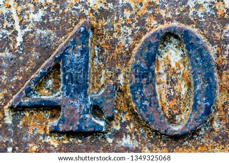 Sign of  fortieth 