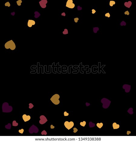 Festive Background with Colorful hearts. Delicate Pattern for Postcard, Print, Banner or Poster. Pretty hearts For Party Decoration, Wedding, Birthday or Anniversary Invitation. Vector
