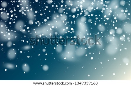 Winter Snowfall Background. Illustration for Winter Holiday Greetings. Glitter Snowflakes Background. Fantasy  Snowstorm Illustration Design.