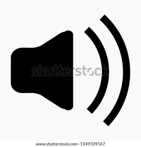 New Speaker vector icon isolated on white background.