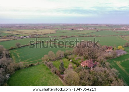 Aerial view of Aspley Guise village, Milton Keynes