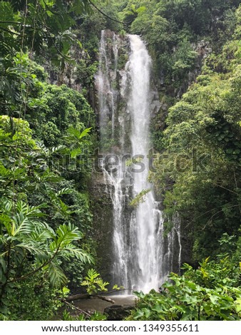 Waterfall in Hawaii. 