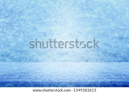 ice table with blurred background