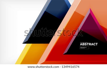 Triangular low poly background design, multicolored triangles. Vector illustration