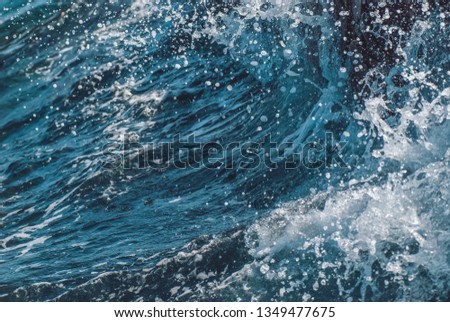 Giant Ocean wave during storm. Vacation summer fresh picture