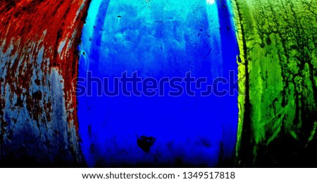 Abstract background...colorful of green  dark blue and red iron plate.