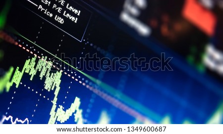 Financial and Technical Data Analysis Graph close up