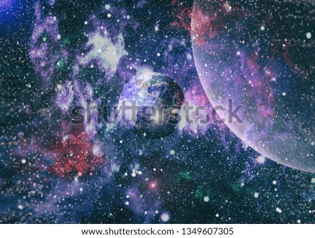 clouds of mist on bright colorful backgrounds. Elements of this image furnished by NASA