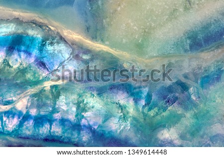 green and blue fluorite texture macro photo Royalty-Free Stock Photo #1349614448