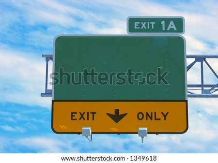 Highway sign - direction and exit sign