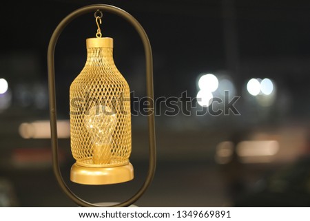 Lamp picture with black background. decor item. luxury decor item. new decor item.