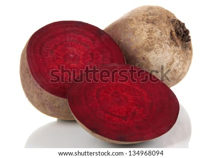 Beetroots isolated on white