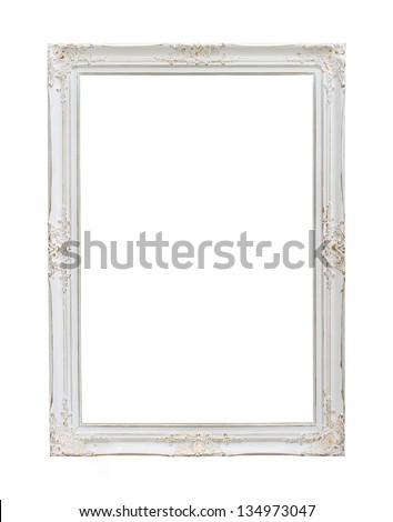Vintage photo frame isolated on white background