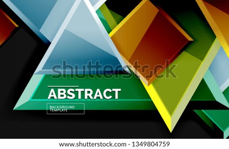 Squares and triangles geometrical background. Vector template