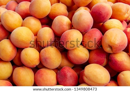 Fresh apricot background Royalty-Free Stock Photo #1349808473