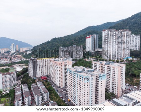 Aerial view of the apartment in Penang,Malaysia.