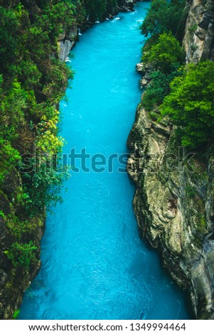 Amazing river landscape from Koprulu Canyon in Manavgat, Antalya, Turkey.