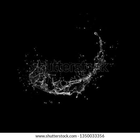 water Splash On Black  Background