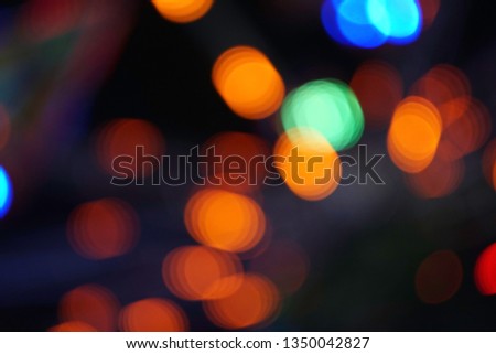 Beautiful Circle of colourful bokeh for background 