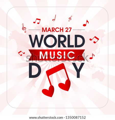   World Music Day, concept, greeting card, template, vector, illustration.