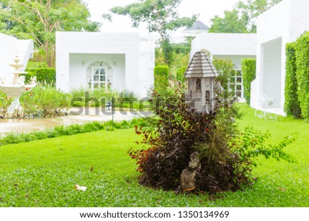 Little House lamp in the garden.