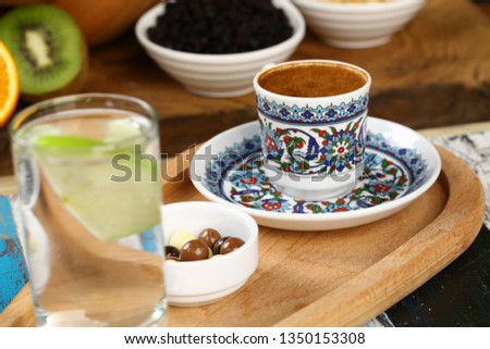 Traditional Turkish Coffee served 