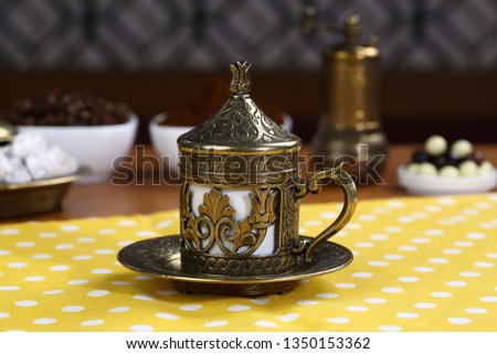 Traditional Turkish Coffee served 