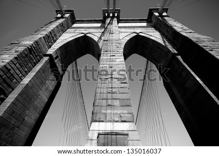 Black and White of Brooklyn Bridge