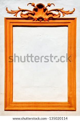 old frame at a historic building