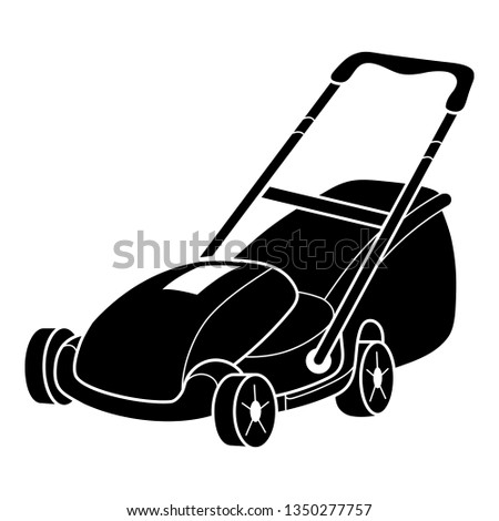 Lawn mower icon. Simple illustration of lawn mower icon for web design isolated on white background