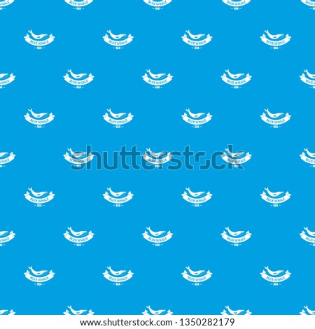 Blue whale pattern seamless blue repeat for any use