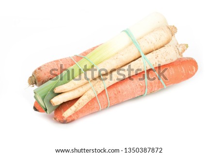 Fresh mirepoix (Italian) - carrot, celery, parsley, leek