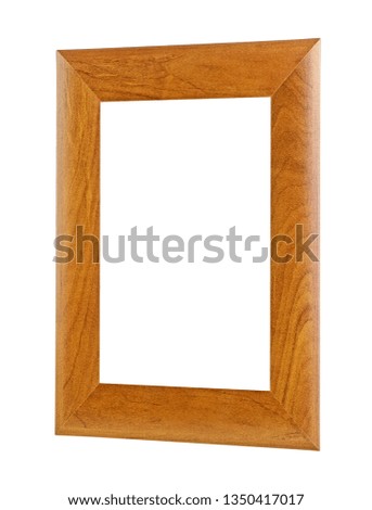 Wooden frame isolated on white background