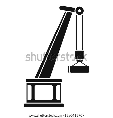 Port crane icon. Simple illustration of port crane vector icon for web design isolated on white background