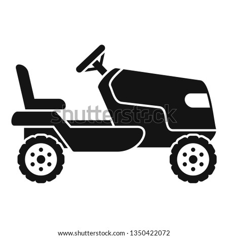 Tractor grass cutter icon. Simple illustration of tractor grass cutter vector icon for web design isolated on white background
