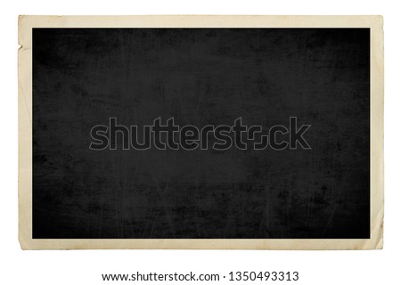 Blank old photo isolated on white Royalty-Free Stock Photo #1350493313