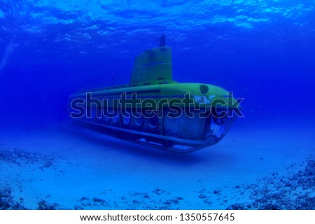 sunken ship and aircraft in saipan Royalty-Free Stock Photo #1350557645
