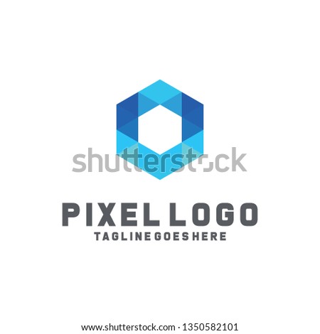 Letter O Pixel Logo / Technology Icon / Digital Vector / Modern Symbol Design Inspiration