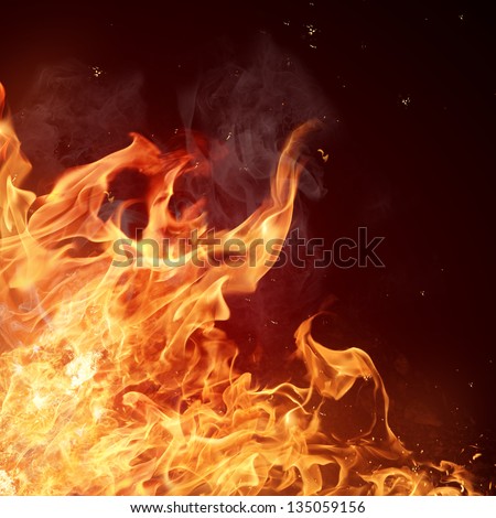 Fire flames background Royalty-Free Stock Photo #135059156