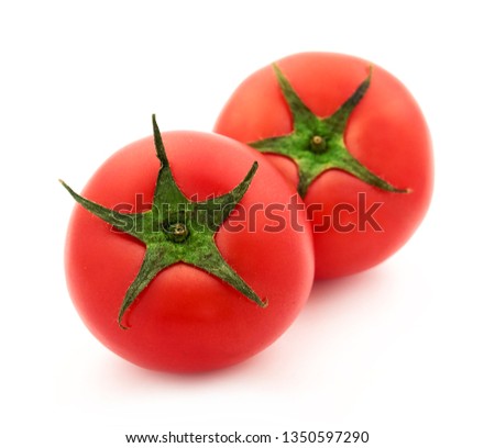                Raw tomato diced isolated in white background               