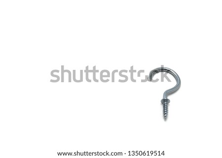 close up hooks isolated on white background
