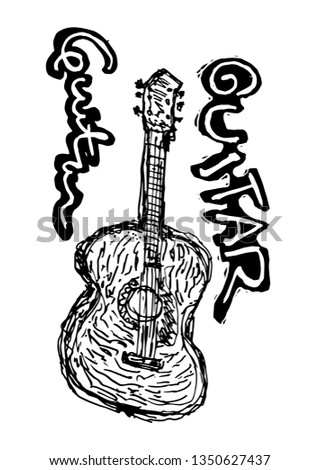 guitar - vector illustration